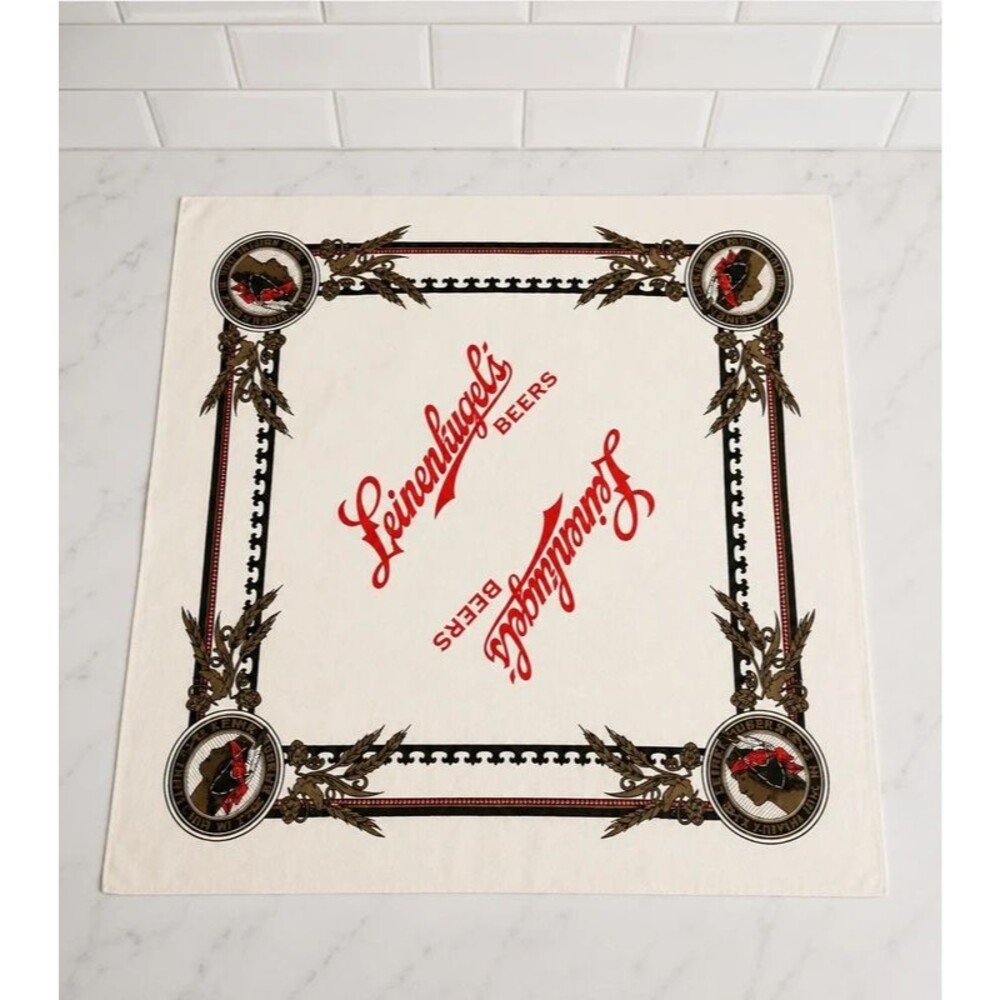 Rare Vintage Leinenkugel’s Beer Cotton Bandana – Native American Logo